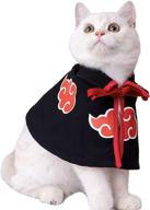 🐱 anime ninja cat cloak costume for halloween party, pet clothes for small dogs and cats cosplay clothing логотип