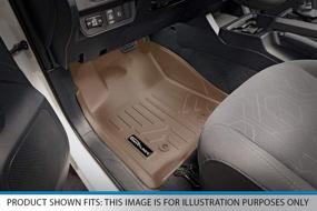 img 3 attached to 🛣️ MAXLINER Custom Fit Tan Floor Mats for GMC Acadia/Outlook (2nd Row Bucket Seats) 2009-2016/2017 Limited