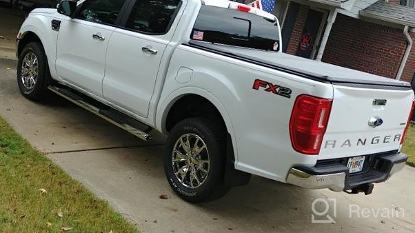 img 1 attached to MaxMate 4" Nerf Bars Compatible With 2019-2023 Ford Ranger Supercrew Cab WB2F42067 Side Step Rails Running Boards review by David Sharma