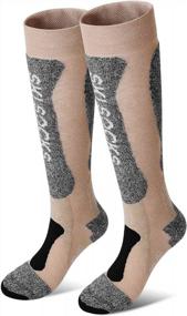 img 4 attached to Stay Warm On The Slopes With MCTi Thermal Ski Socks - 2 Pairs Included!