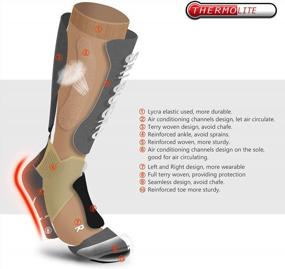 img 2 attached to Stay Warm On The Slopes With MCTi Thermal Ski Socks - 2 Pairs Included!