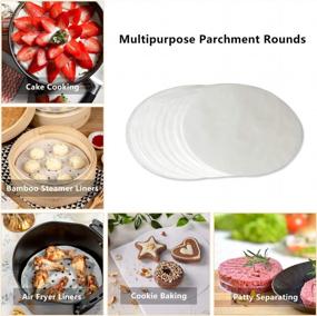 img 2 attached to Katbite 200Pcs 5 Inch Parchment Paper Rounds, Extra Strong Heavy Duty & Non-Stick For Patty Separating, Freezing, Springform Cake Tin, Toaster Oven, Tortilla Press