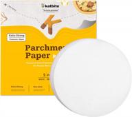 katbite 200pcs 5 inch parchment paper rounds, extra strong heavy duty & non-stick for patty separating, freezing, springform cake tin, toaster oven, tortilla press logo