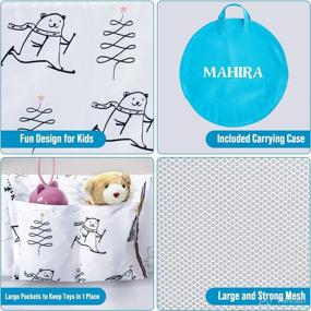 img 3 attached to 👶 Ultimate Crib Tent: Prevent Baby Climbing & Keep Pets Out - See-Through Netting, Pouch for Toys Included