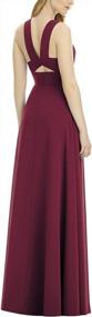 img 3 attached to CLOTHKNOW Bridesmaid Dresses Long Shoulder Straps Burgundy Sweetheart Tank Top