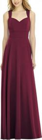 img 4 attached to CLOTHKNOW Bridesmaid Dresses Long Shoulder Straps Burgundy Sweetheart Tank Top