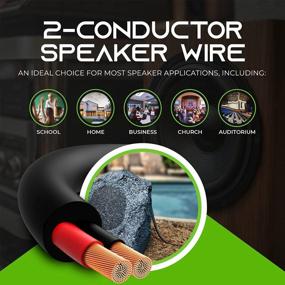 img 1 attached to GearIT 14/2 Speaker Wire (250Ft) - High-Quality 14AWG Gauge For Outdoor Use - Oxygen-Free Copper - CL3 CL2 Rated - 2 Conductors - Black