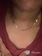img 1 attached to 📎 Stylish 14K Gold Plated Paperclip Link Chain Jewelry Set for Women and Girls review by Sara Mahoney