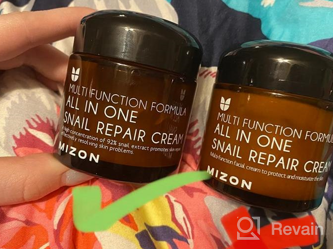 img 1 attached to MIZON Snail Repair Cream, Face Moisturizer With Snail Mucin Extract, All In One Snail Repair Cream, Recovery Cream, Korean Skincare, Wrinkle & Blemish Care (2.53 Fl Oz (Pack Of 1)) review by Mohammed Prude