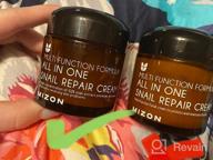 img 1 attached to MIZON Snail Repair Cream, Face Moisturizer With Snail Mucin Extract, All In One Snail Repair Cream, Recovery Cream, Korean Skincare, Wrinkle & Blemish Care (2.53 Fl Oz (Pack Of 1)) review by Mohammed Prude