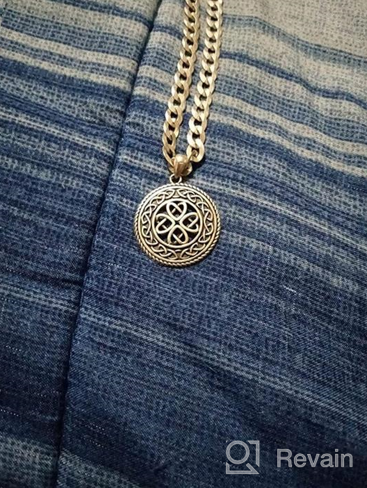 img 1 attached to Stunning 925 Sterling Silver Celtic Medallion Pendant Necklace - 20 inch review by Benjamin Cleveland
