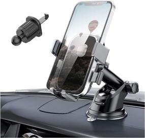 img 4 attached to 📱 360° Rotatable Car Phone Mount with Super Suction Cup: Universal Holder for iPhone13/Pro/12/11/Pro Max, Samsung Galaxy, and Most Smartphones - Dashboard, Windshield & Air Vent Compatible