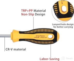img 1 attached to 🔧 KER Magnetic Screwdriver Set - 10 Piece Professional Cushion Grip Tool Kit with Case - Industrial Strength for Household and Light Industry - Magnetic Tip, 5 Flathead and 5 Phillips