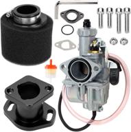 🏎️ high-performance racing carburetor, intake manifold, air filter kit for predator 212cc mini bike & go kart gx200 196cc engine - honda clone go kart motor, black логотип