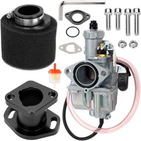 img 4 attached to 🏎️ High-Performance Racing Carburetor, Intake Manifold, Air Filter Kit for Predator 212cc Mini Bike & Go Kart GX200 196cc Engine - Honda Clone Go Kart Motor, Black