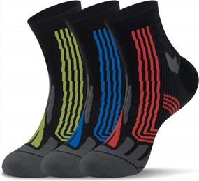 img 4 attached to Men'S & Women'S Quarter Athletic Running Socks No Blister Cushion Moisture Wicking For Cycling Sport