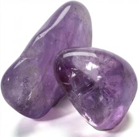 img 4 attached to AAA+ Jewelry Grade Reiki Crystal Amethyst Tumbled Gem Stones Bundle - Wicca/Healing Use, Information Card Included (Family Owned)