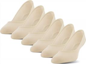 img 1 attached to Набор из 6 женских носков Nude Peds с низким вырезом и фигурной набивкой, размер обуви 5-10