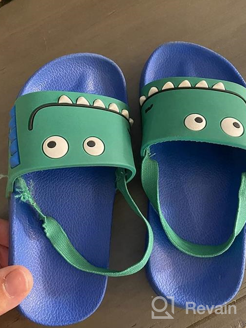 img 1 attached to 🌈 FUNKYMONKEY Rainbow Boys' Toddler Sandals - Outdoor Shoes review by Charles Notti