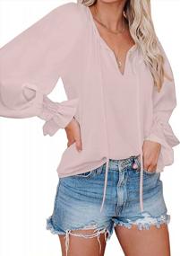 img 4 attached to Stylish And Comfortable Boho Tops For Women: Floral V Neck Short Sleeve Blouses Perfect For Summer