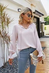 img 3 attached to Stylish And Comfortable Boho Tops For Women: Floral V Neck Short Sleeve Blouses Perfect For Summer