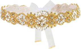 img 4 attached to 💎 Stunning Silver Rhinestone Wedding Crystal Women's Accessories: Yanstar Belts