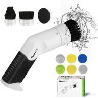 🧼 electric bathroom spin scrubber - cordless shower cleaning brush with 9 replaceable heads for tub, tile, wall, toilet, window - power scrubber for superior cleaning logo