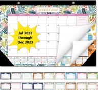academic desk calendar 2022-2023: 18 months from july to december, 17x11.5 inches with corner protectors - perfect for school, home and office use logo