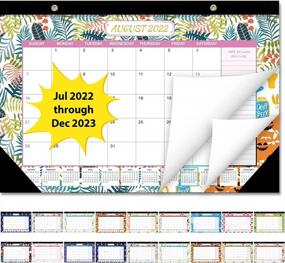 img 4 attached to Academic Desk Calendar 2022-2023: 18 Months From July To December, 17X11.5 Inches With Corner Protectors - Perfect For School, Home And Office Use