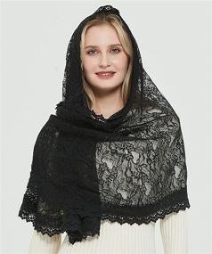 img 3 attached to 🧣 Catholic Chapel Women's Accessories: Infinity Scarf Mantilla at Special Occasion Accessories