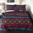 add a cozy touch to your bedroom with sleepwish 3d mosaic printed king comforter set featuring tribal ethnic design - 4 piece bedding set with pillow shams and cushion cover! logo