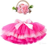 👶 newborn toddler baby girls tutu skirts with diaper cover tulle skirt and headband set - enhanced seo логотип