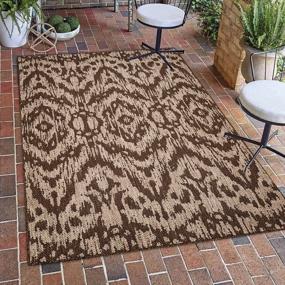 img 4 attached to 4X6 Natural Sisal Woven & Jute Backing Indoor/Outdoor Rug - La Petite Collection, Dark Brown Area Rugs For Living Room, Bedroom, Kitchen, Entryway, Hallway, Patio & Farmhouse Decor