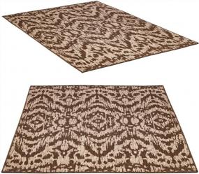 img 3 attached to 4X6 Natural Sisal Woven & Jute Backing Indoor/Outdoor Rug - La Petite Collection, Dark Brown Area Rugs For Living Room, Bedroom, Kitchen, Entryway, Hallway, Patio & Farmhouse Decor