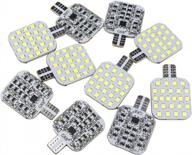 upgrade your rv lighting with ultra bright t10 led bulbs - pack of 10, pure white logo