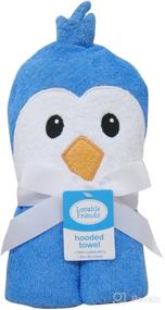 img 1 attached to 🐧 Luvable Friends Unisex Baby Cotton Animal Face Hooded Towel: Blue Penguin Design, One Size - Soft and Absorbent for Bath Time Bliss