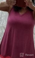 img 1 attached to AWULIFFAN Women'S Summer Sleeveless V-Neck T-Shirt Tunic Tops Blouse Shirts review by Josh Zepeda