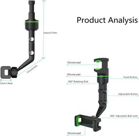 img 2 attached to Rearview Universal Degrees Rotating Automobile Car Electronics & Accessories