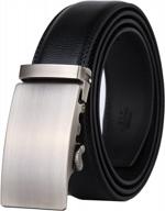premium genuine leather ratchet dress casual belt for men with exact fit | lavemi belt in elegant gift box logo