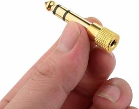 img 1 attached to 🎧 High-Quality Maeline 6.35mm to 3.5mm Stereo Adapter Gold - 2 Pack, Mixed