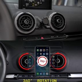 img 2 attached to 📱 Car Special Mobile Phone Holder Air Outlet Installation, car Magnetic Mobile Phone Holder for Audi A3/S3/RS3 8V - 2014-2020 - Black