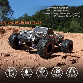 img 3 attached to Experience Extreme Speed And Performance With HAIBOXING 1/12 Scale Brushless RC Cars 903A: The Ultimate Off-Road RC Monster Truck For Adults And Boys