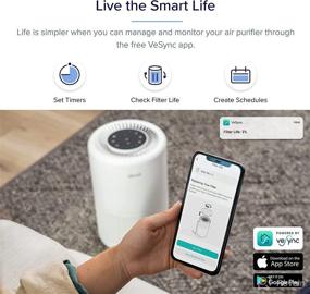 img 2 attached to 🌬️ LEVOIT Core 200S Air Purifier: WiFi Alexa Control, True HEPA Filter for Allergies, Pets, Smoke, Dust - Quiet and Ozone Free - Large Room Cleaner, White