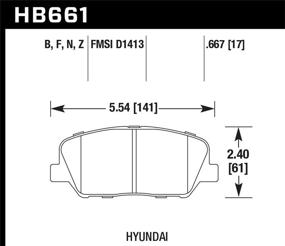 img 1 attached to 🏎️ Тормозные колодки Hawk Performance HB661F.667 HPS: Раскройте высокую производительность вашего автомобиля на улице.