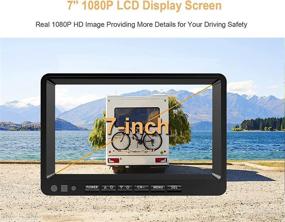 img 3 attached to 🚗 Fursom HD 1080P Wired Backup Camera System Kit, Car Reverse Cam with 7 inch Rear View Monitor, IP69 Waterproof Hitch Camera for Truck, RV, Pickup, Trailer