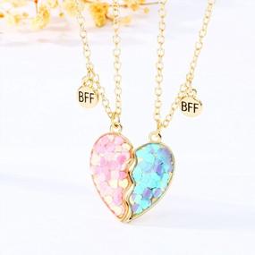 img 3 attached to Best Friend Friendship Necklace Set Of 3 - Butterfly Pendants For Women & Girls, Cute Matching Preppy Jewelry.