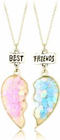 img 4 attached to Best Friend Friendship Necklace Set Of 3 - Butterfly Pendants For Women & Girls, Cute Matching Preppy Jewelry.