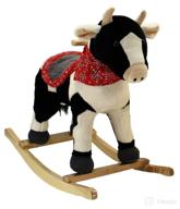 🐮 animal adventure real wood farm cow ride-on plush rocker, ideal for 3+ years, enhanced seo logo