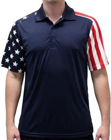 img 2 attached to TheFlagshirt Patriotic Performance American Classic Men's Clothing via Shirts