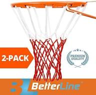 betterline 2-pack basketball nets heavy duty quality all-weather thick net multi-pack - 12 loop nets (red and white) - 2 basketball nets in pack - for indoor and outdoor use logo